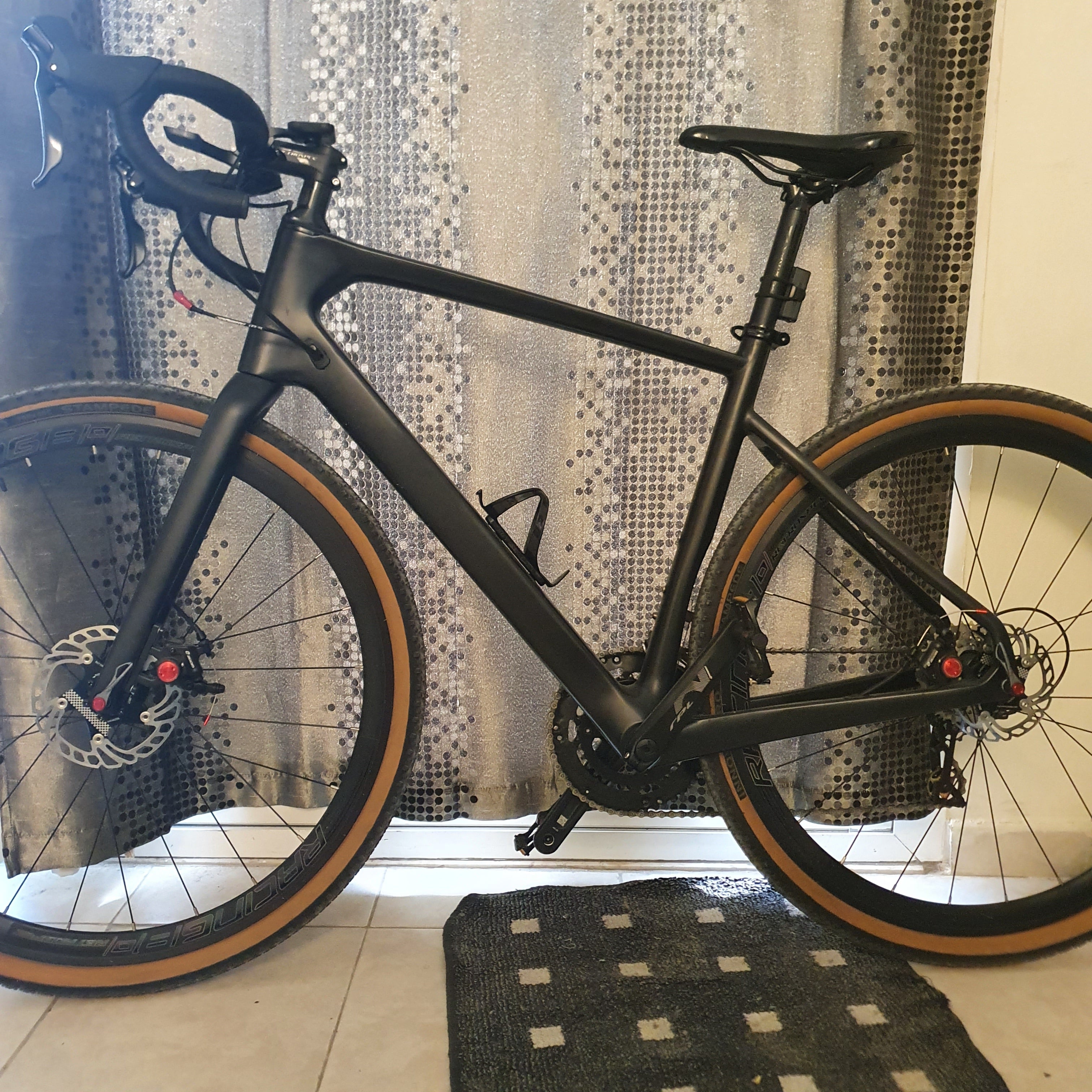 black gravel bike Twitter Gravel Bike Matt Black No decals